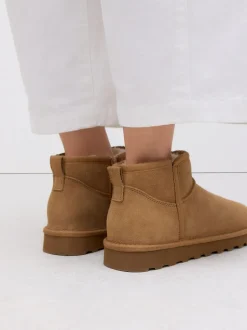 Boots*Next - Waterafstotende enkellaarzen van imitatiebont Bruin suède