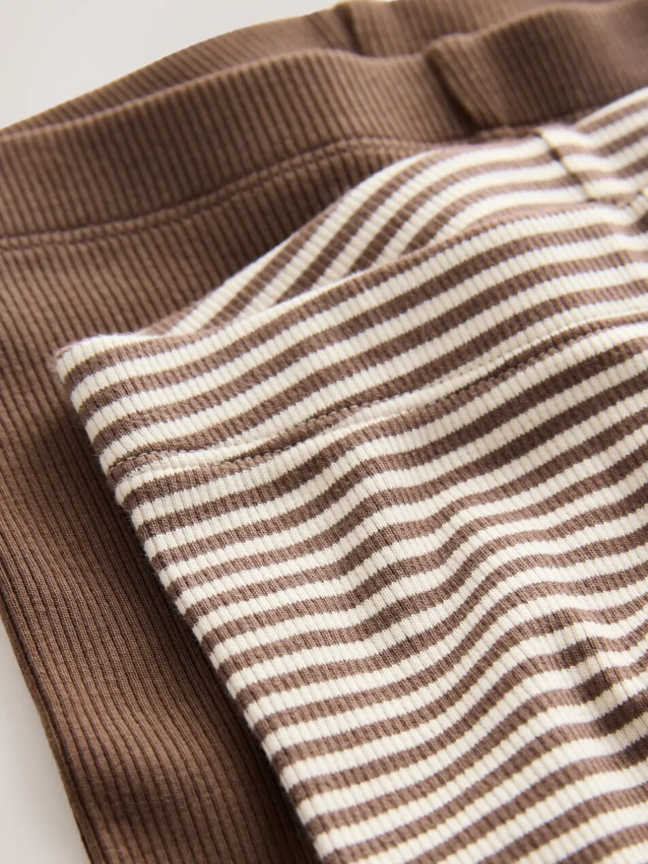 Tops|Sets En Combisets*Next Bruin/Crème Babyccino - Verpakking van 2 tops met lange mouwen en leggings (3mnd-7jr)
