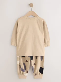Pyjama's|Nachtkleding En Pyjama's*Next - Verpakking van 3 oversized pyjama's 3 (9mnd -10jr) Bruin/Crème Blij gezicht