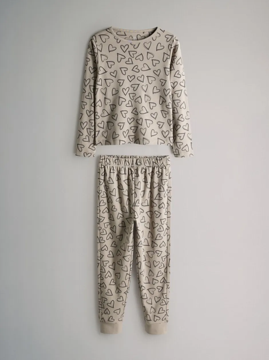 Nachtkleding En Pyjama's|Pyjama's|The Set - verpakking van 4 behaaglijke katoenen jersey pyjama's Bruin/crèmekleurig