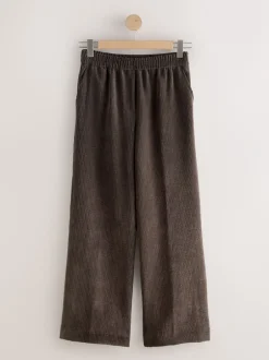 Broeken*Next Bruin/khaki - Wide Leg Soft Cord Trousers 2 Pack