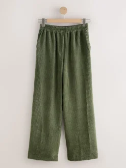 Broeken*Next Bruin/khaki - Wide Leg Soft Cord Trousers 2 Pack