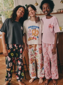 Nachtkleding En Pyjama's|Pyjama's|Next - Verpakking van 3 pyjama's met joggingbroek (3 - 16 jr) Brunch Club
