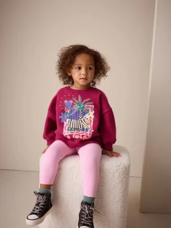 Truien En Breisels|Sweaters En Hoody´S|Next Burgundy Red Zebra - Sweatshirt met ronde hals (3 mnd-7 jr)