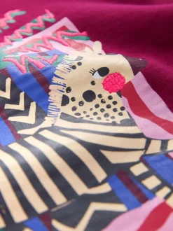 Truien En Breisels|Sweaters En Hoody´S|Next Burgundy Red Zebra - Sweatshirt met ronde hals (3 mnd-7 jr)