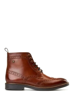 Formele Schoenen|Base London - Bristol Brogue Boot Burnt Tan Brown
