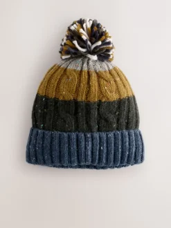 Mutsen, Sjaals En Handschoenen|Next - Muts met pompon Cable Knit Stripe