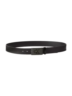 Riemen En Bretels|Calvin Klein Plaque Smooth Leather Belt