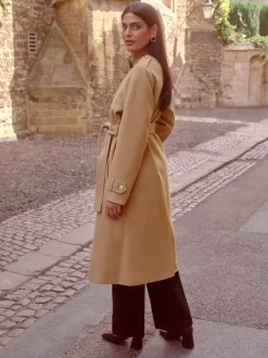 Jassen En Jacks|Love & Roses - wikkeljas met opstaande kraag Camel