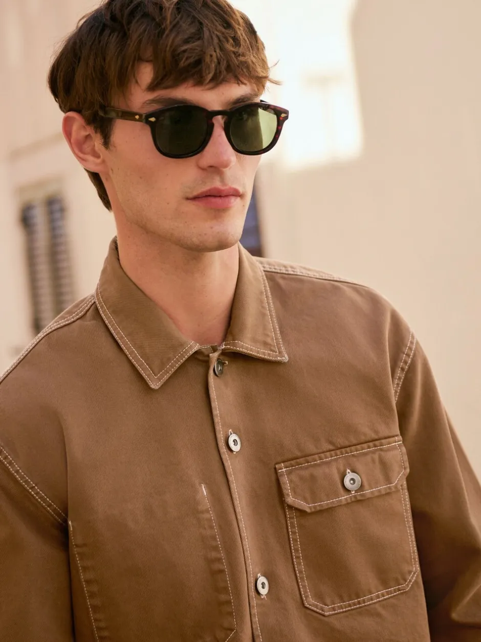 Jassen En Jacks|Next - Canvas Shacket Overshirt Camelbruin