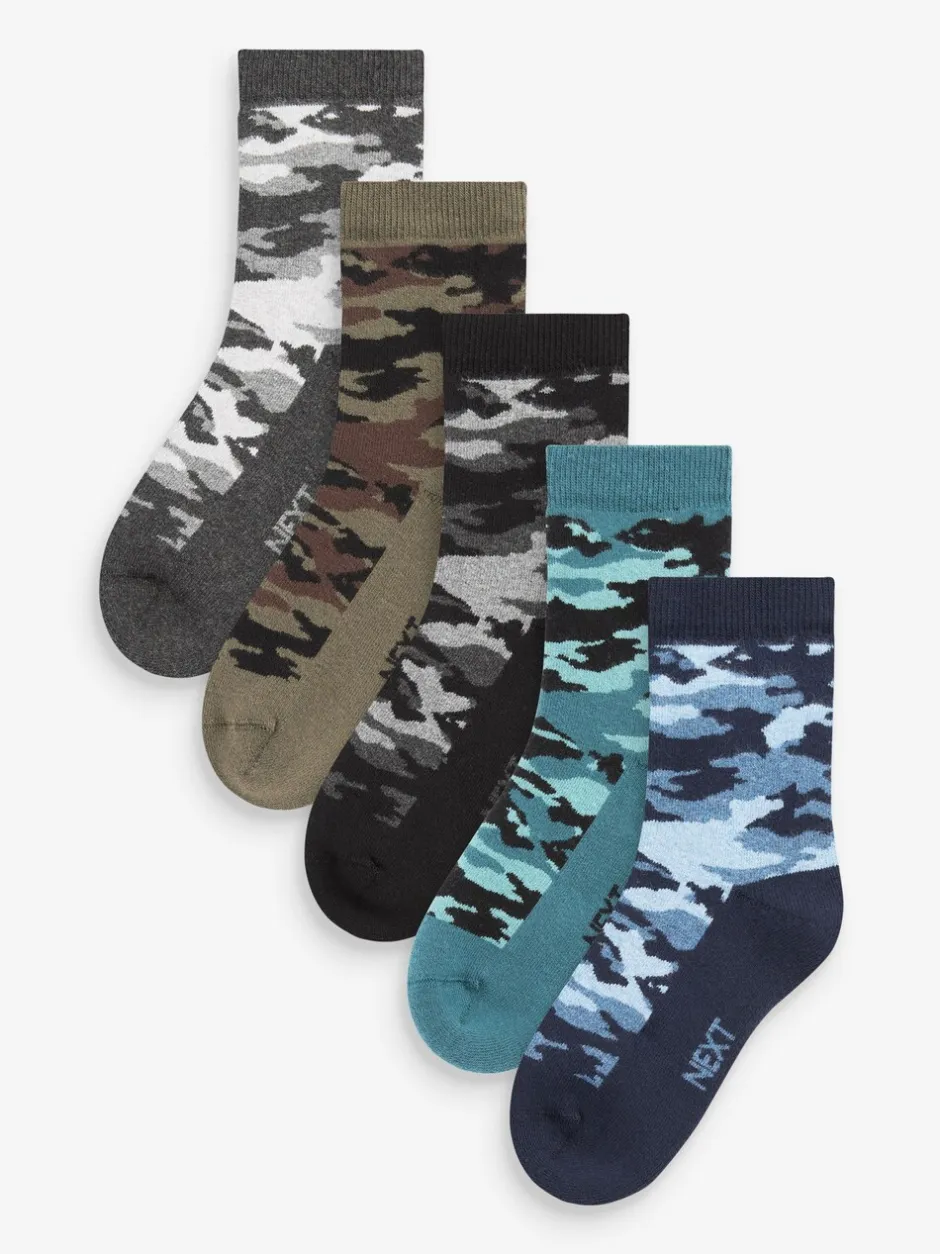 Sokken*Next - 5 Warme thermische sokken met hoog katoengehalte Camouflage