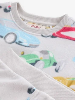Pyjama's|Nachtkleding En Pyjama's*Next Cath Kidson Rood/Ecru Witte Auto's - Single Cosy Fleece Pyjamas