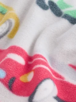 Pyjama's|Nachtkleding En Pyjama's*Next Cath Kidson Rood/Ecru Witte Auto's - Single Cosy Fleece Pyjamas