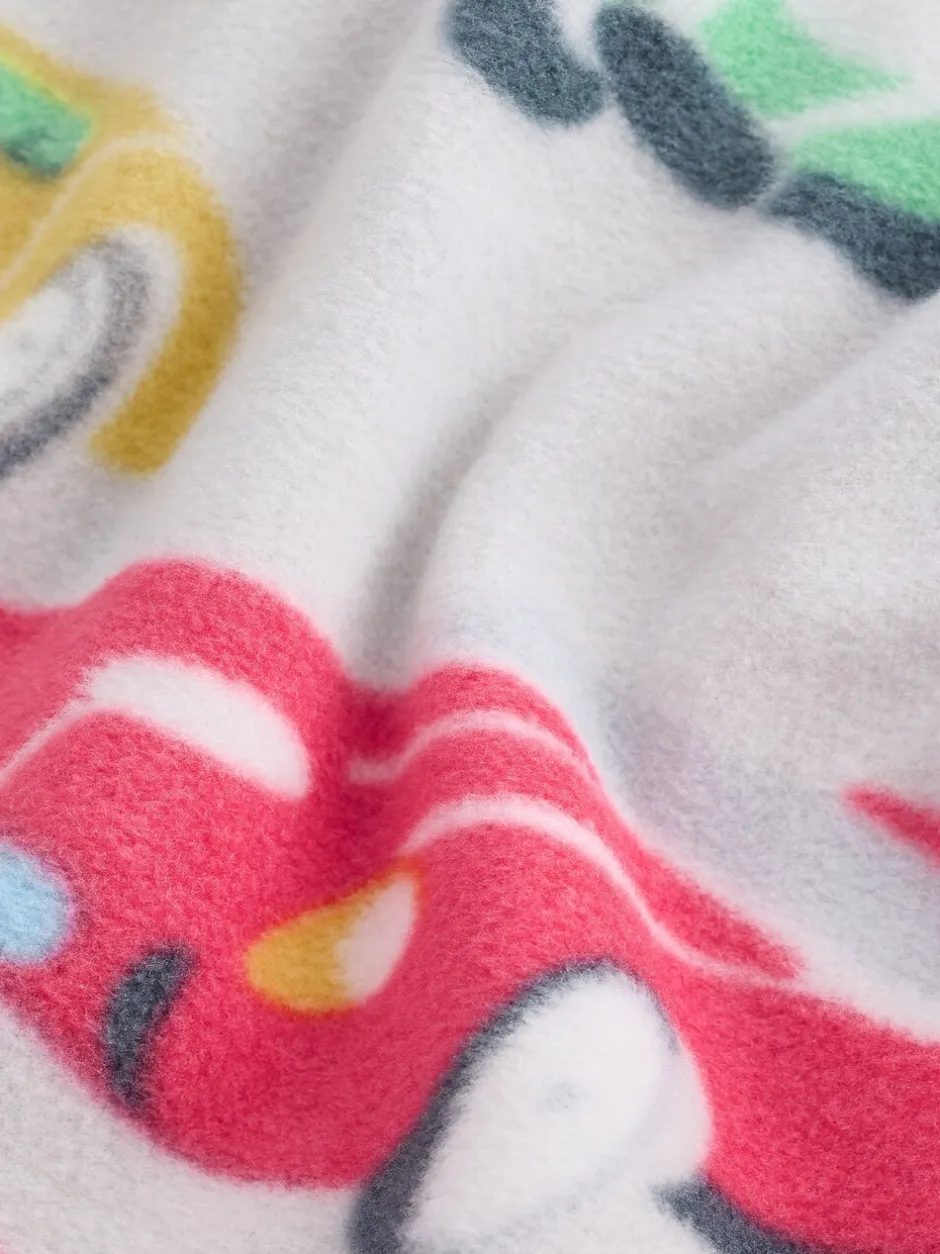Pyjama's|Nachtkleding En Pyjama's*Next Cath Kidson Rood/Ecru Witte Auto's - Single Cosy Fleece Pyjamas
