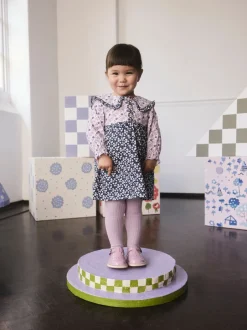 Jurken|Jurken*Next Cath Kidston Multi Navy Ditsy - Jurkje met kraag en lange mouwen (3mnd-8jr)
