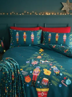 Catherine Lansfield|Beddengoedsets En Dekbedovertrekken*Catherine Lansfield Christmas Nutcracker omkeerbaar dekbedovertrekset