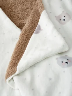Catherine Lansfield|Babyartikelen En Slaapzakken |Catherine Lansfield Cosy Bear So Soft Fleece Hooded Blanket