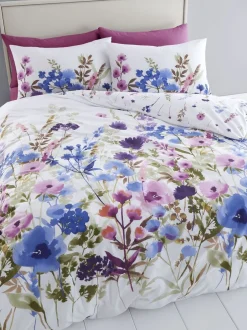 Catherine Lansfield|Catherine Lansfield Countryside Floral Reversible Duvet Cover Set Wit