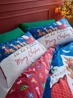 Catherine Lansfield*Catherine Lansfield Dekbedovertrekset met de werkplaats van de kerstman