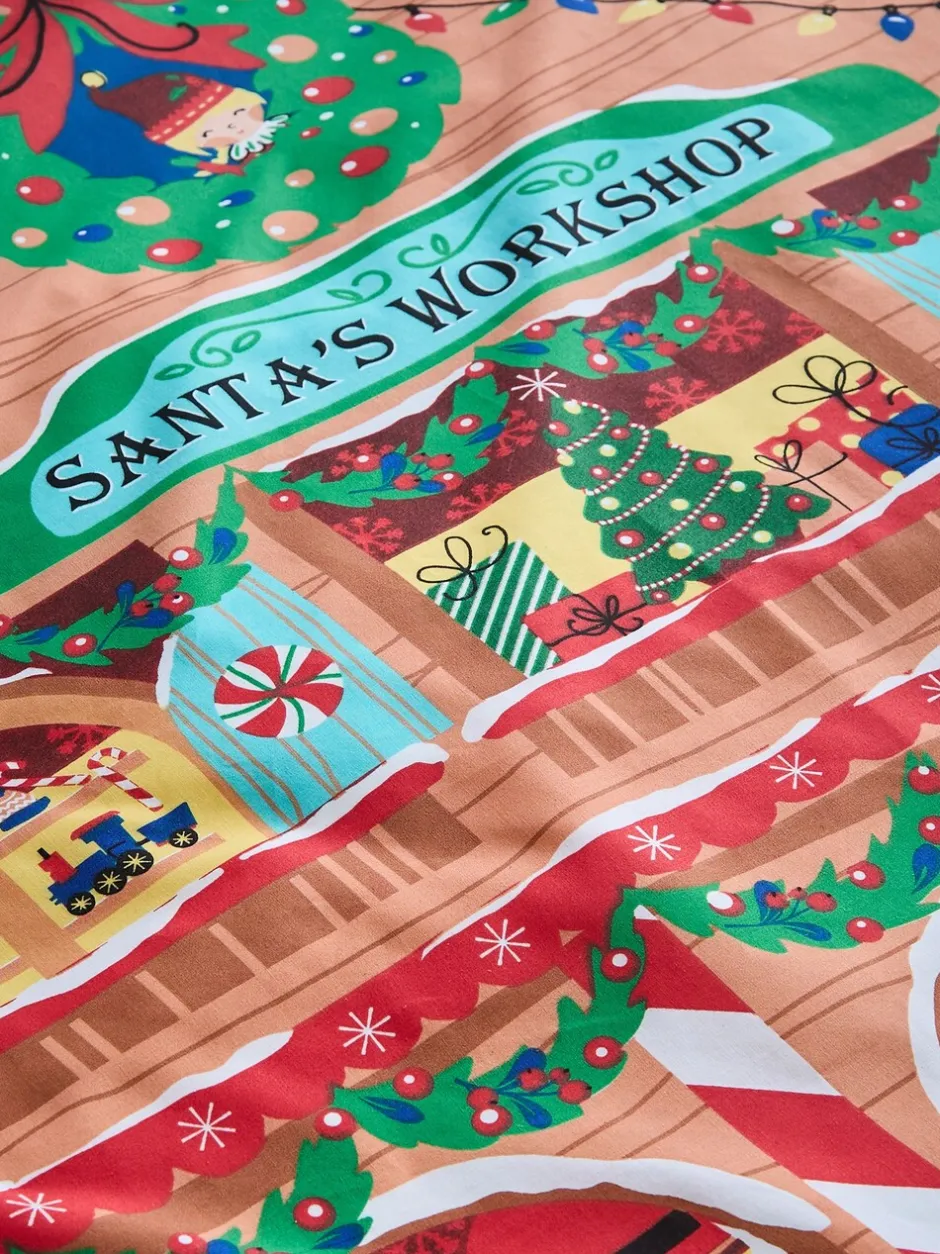 Catherine Lansfield*Catherine Lansfield Dekbedovertrekset met de werkplaats van de kerstman