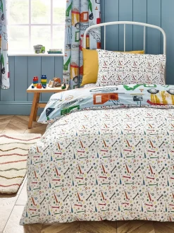 Catherine Lansfield|Kinderbeddengoed|Catherine Lansfield Digger Dreams Reversible Duvet Cover Set