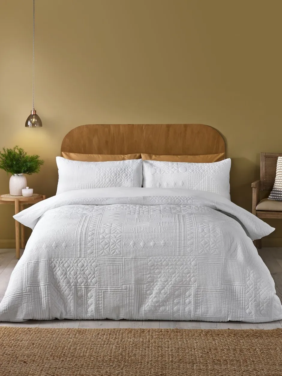 Catherine Lansfield*Catherine Lansfield Folkstone Geo Duvet Cover Set Wit