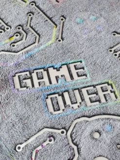 Catherine Lansfield|Kinderbeddengoed|Catherine Lansfield Game Over Glow in the Dark fleece dekbedovertrekset