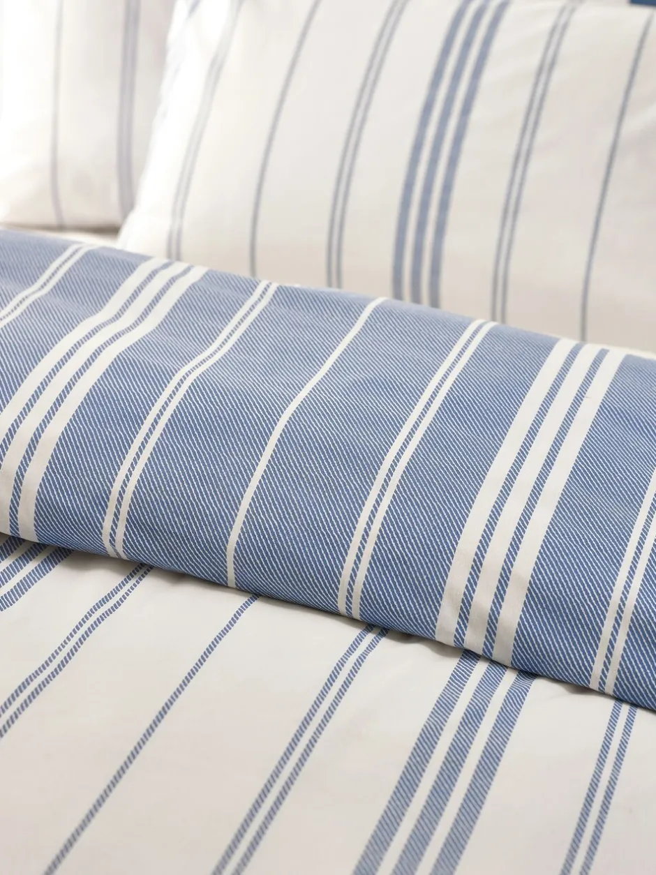 Catherine Lansfield|Catherine Lansfield Harbour Stripe Reversible Duvet Cover Set