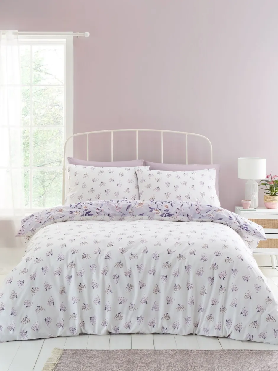 Catherine Lansfield*Catherine Lansfield Isadora Floral Reversible Duvet Cover Set Lila