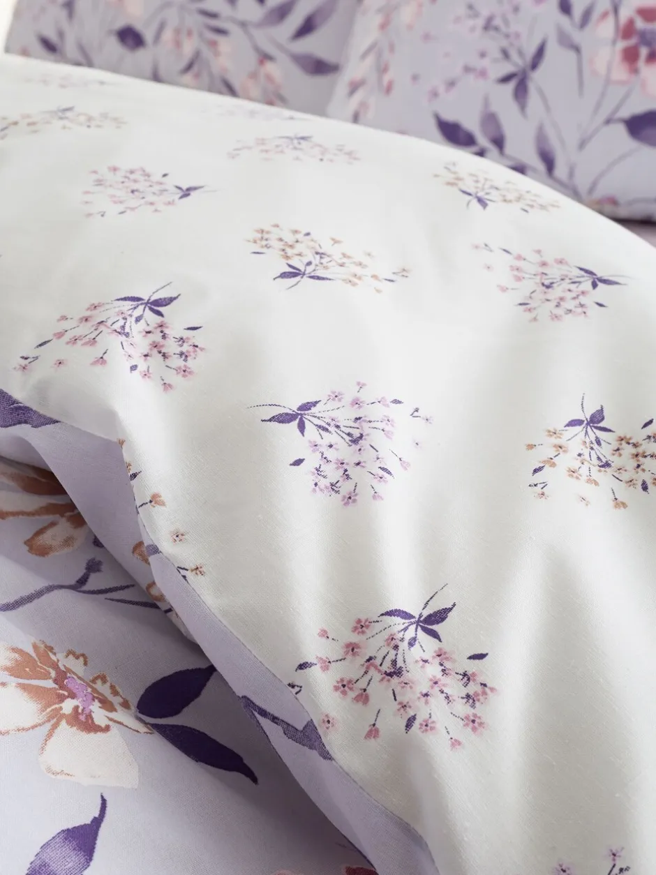 Catherine Lansfield*Catherine Lansfield Isadora Floral Reversible Duvet Cover Set Lila