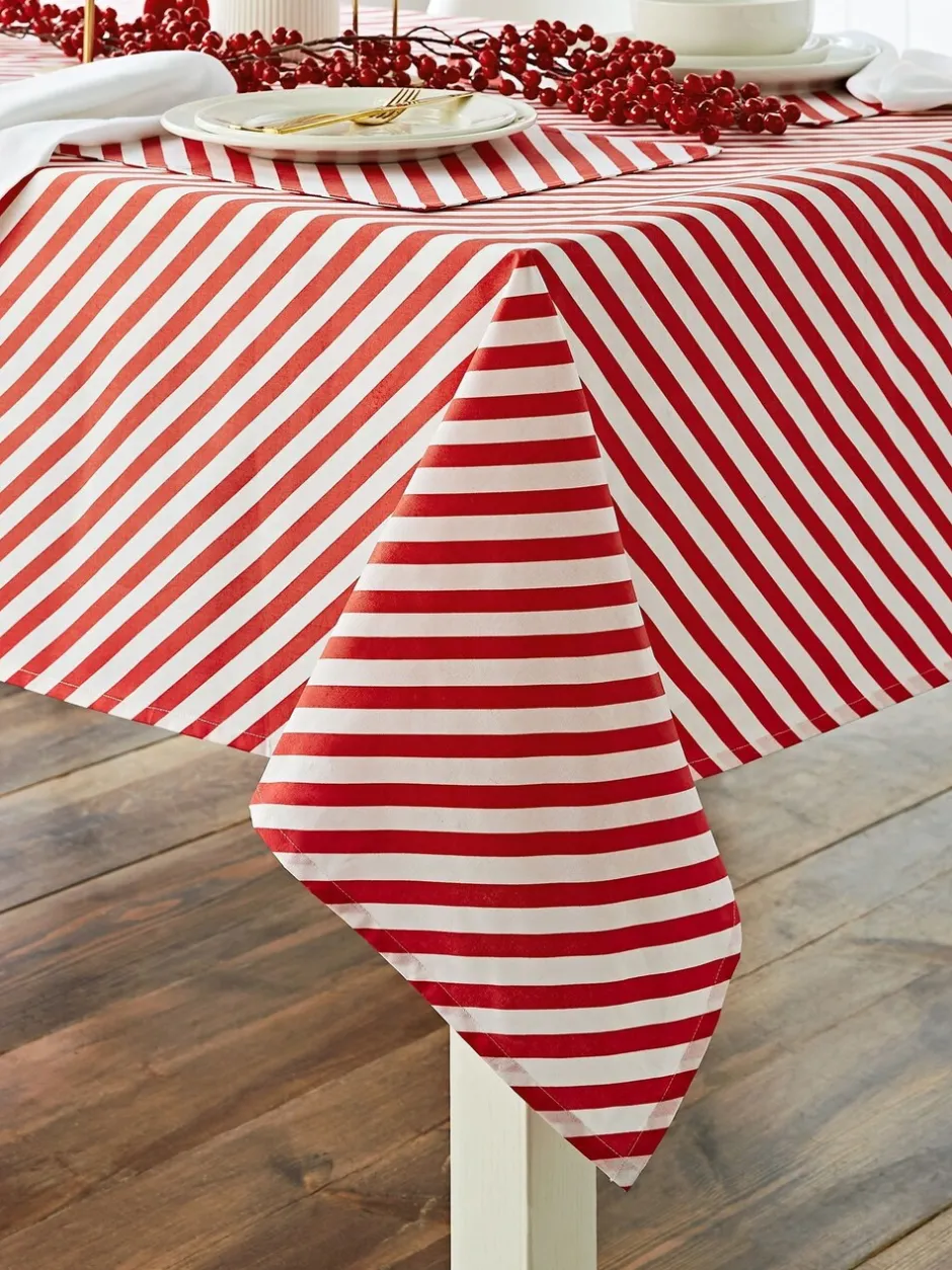 Tafellinnen En Placemats *Catherine Lansfield Kerstmis Candy Cane 100% katoenen tafelkleed