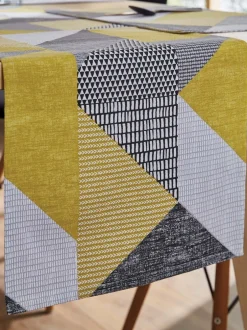 Tafellinnen En Placemats |Catherine Lansfield Larsson geo 100% katoenen tafelloper Geel