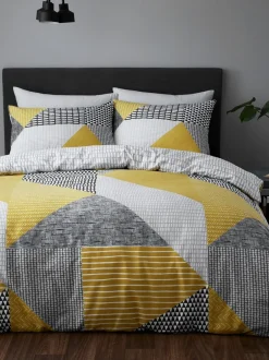 Catherine Lansfield*Catherine Lansfield Larsson set van dekbedovertrek en sloop met geometrische print