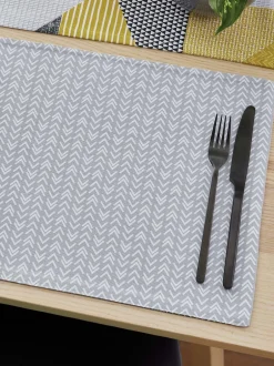Tafellinnen En Placemats *Catherine Lansfield Larsson set van 2 afwasbare placemats van 100 katoen Geel