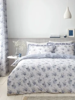 Catherine Lansfield*Catherine Lansfield Lucie Floral Frill Reversible Duvet Cover Set