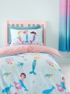Catherine Lansfield|Kinderbeddengoed*Catherine Lansfield Mermaid omkeerbare dekbedovertrekset