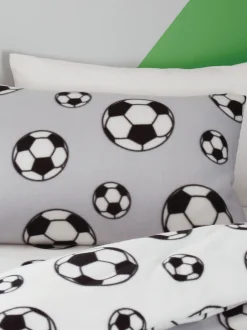 Catherine Lansfield|Kinderbeddengoed|Catherine Lansfield omkeerbare dekbedovertrekset van fleece met voetbal