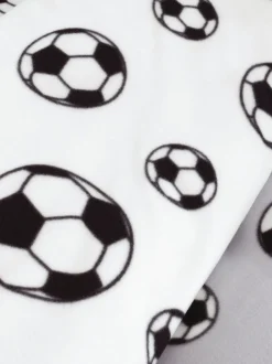 Catherine Lansfield|Kinderbeddengoed|Catherine Lansfield omkeerbare dekbedovertrekset van fleece met voetbal