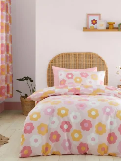 Catherine Lansfield|Kinderbeddengoed*Catherine Lansfield Retro Daisy omkeerbare dekbedovertrekset