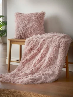 Catherine Lansfield|Catherine Lansfield So Soft Cuddly Deep Pile bedloper van imitatiebont Roze