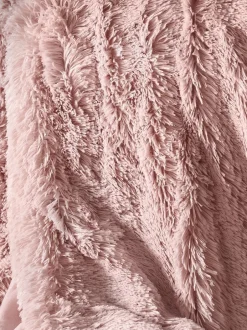 Catherine Lansfield|Catherine Lansfield So Soft Cuddly Deep Pile bedloper van imitatiebont Roze