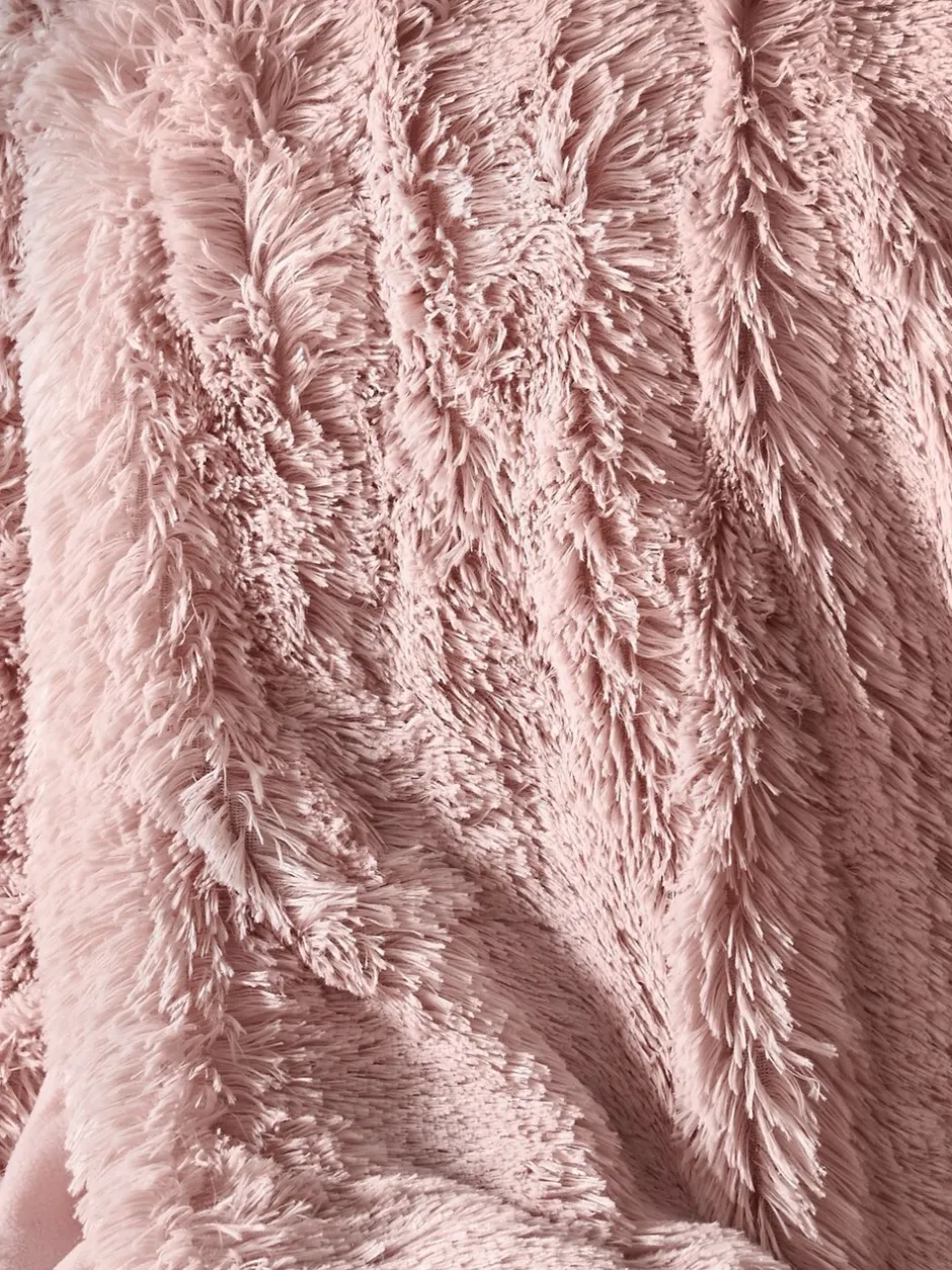 Catherine Lansfield|Catherine Lansfield So Soft Cuddly Deep Pile bedloper van imitatiebont Roze