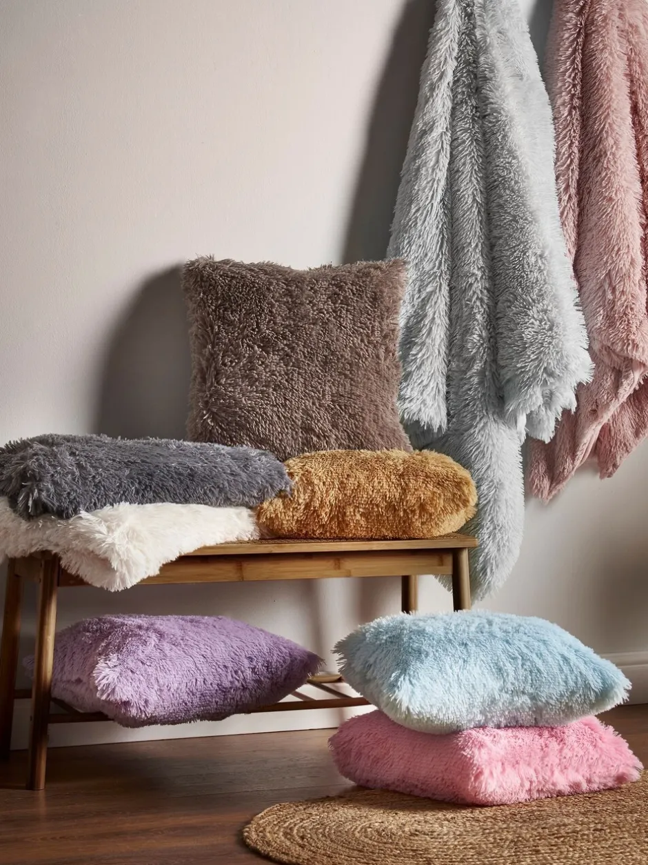 Catherine Lansfield|Catherine Lansfield So Soft Cuddly Deep Pile bedloper van imitatiebont Roze