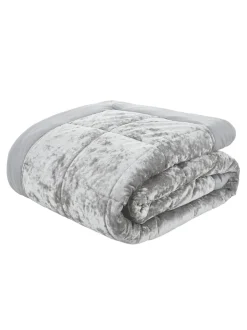Catherine Lansfield|Catherine Lansfield sprei van gekreukt fluweel Zilver