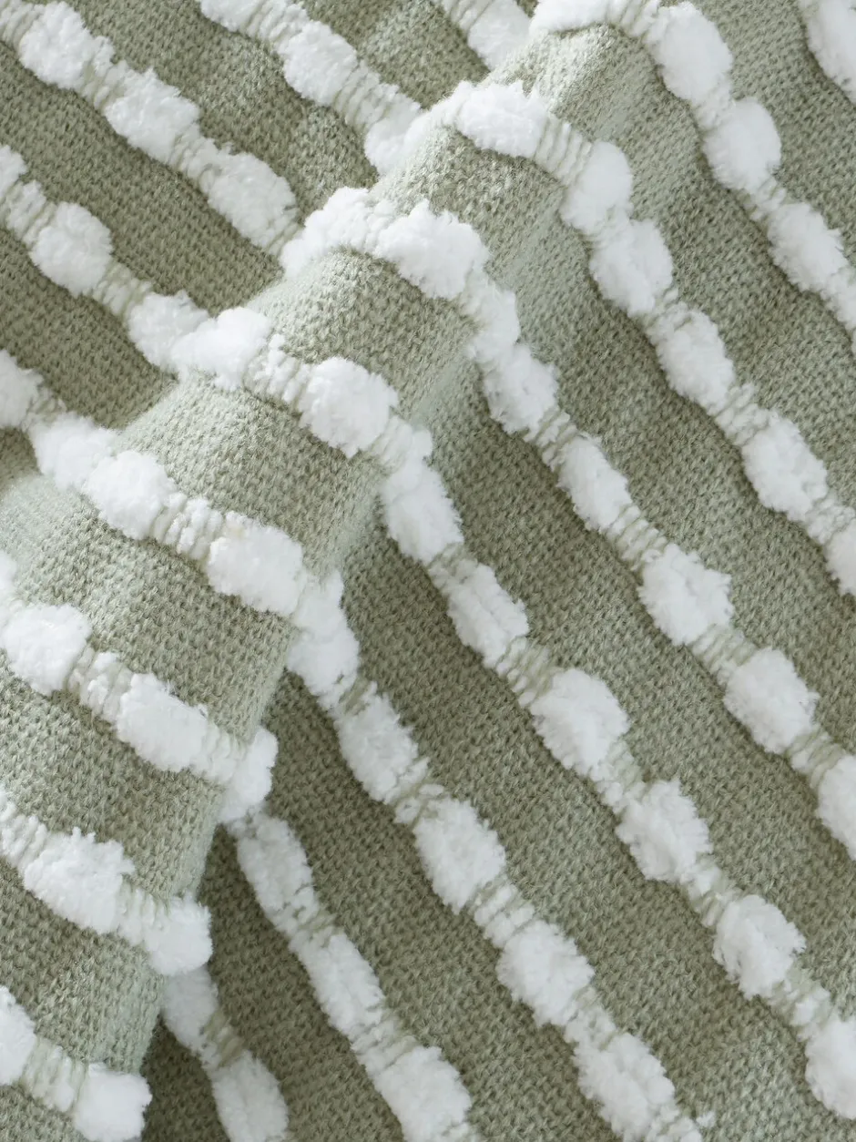 Catherine Lansfield|Catherine Lansfield Stab Stitch Throw Groen