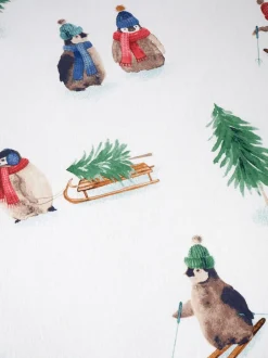 Catherine Lansfield|Catherine Lansfield Superzacht 100% geborsteld katoenen Kerstmis Penguin Dekbedovertrek Set