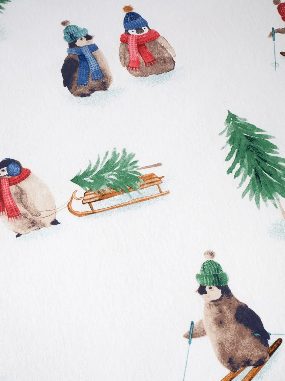 Catherine Lansfield|Catherine Lansfield Superzacht 100% geborsteld katoenen Kerstmis Penguin Dekbedovertrek Set