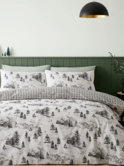 Catherine Lansfield|Catherine Lansfield Supersoft 100% geborsteld katoenen Alpine Village dekbedovertrekset