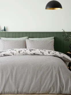 Catherine Lansfield|Catherine Lansfield Supersoft 100% geborsteld katoenen Alpine Village dekbedovertrekset
