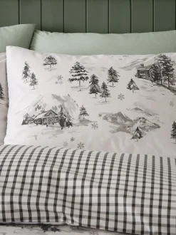 Catherine Lansfield|Catherine Lansfield Supersoft 100% geborsteld katoenen Alpine Village dekbedovertrekset